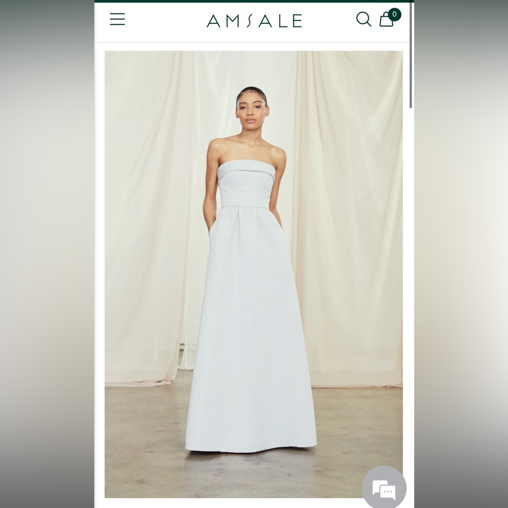 Amsale Rene Platinum Bridesmaid Dress